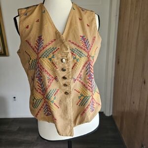 Funky Vintage Embroidered Vest